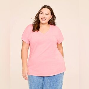🧡 Dolman Sleeve V-Neck Tee – Coral 🧡